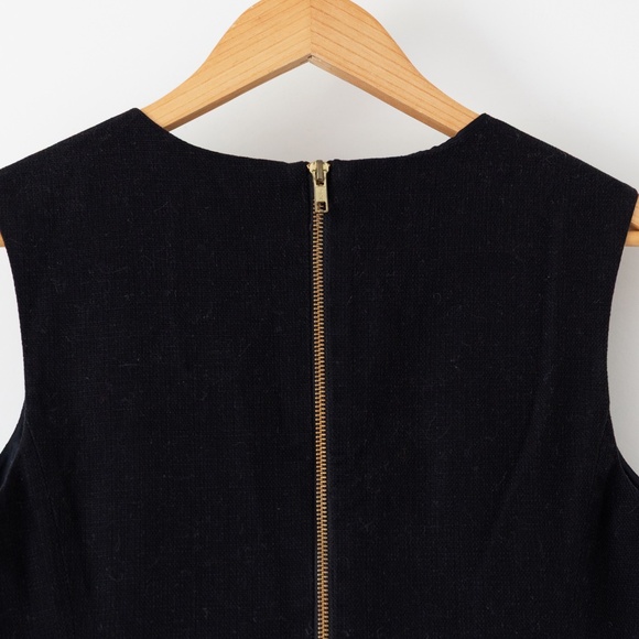 Anthropologie: Tabitha embroidered black textured midi dress Size 8 - Picture 5 of 6